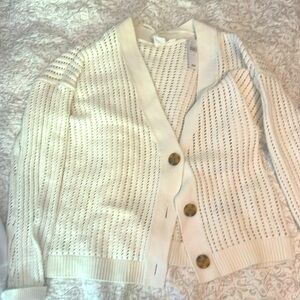 White cardigan sweater $40